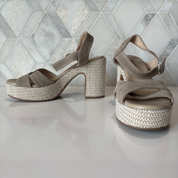 Nero Giardini Shoes - Nero Giardini Sz 39 9 Suede Criss Cross Strap Block Heel Sandal Sandali Donna